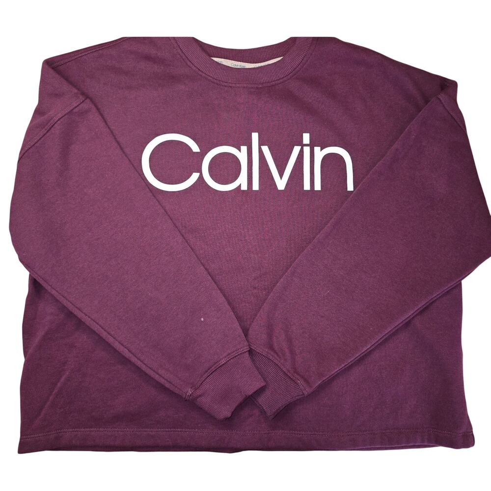 Calvin Klein Maroon Crew Neck Sweatshirt Size S